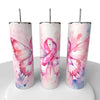 “Breast Cancer Awareness" Skinny Steel Tumbler with Straw - Creative Works Crafts