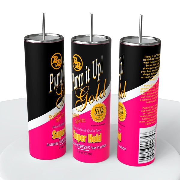 Pump It Up! Skinny Steel Tumbler with Straw - Creative Works Crafts