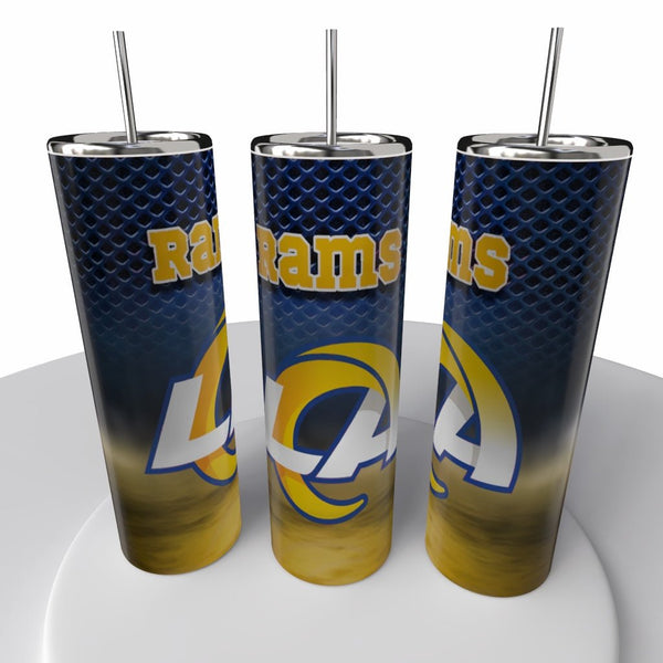 Smoke Logo Sports NFL Skinny Steel Tumbler with Straw, 20oz - Creative Works Crafts