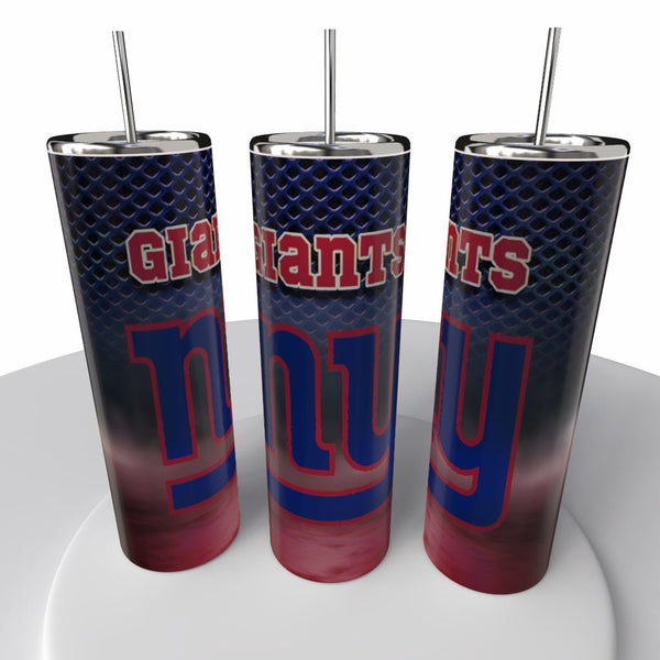 Smoke Logo Sports NFL Skinny Steel Tumbler with Straw, 20oz - Creative Works Crafts