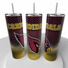 Smoke Logo Sports NFL Skinny Steel Tumbler with Straw, 20oz - Creative Works Crafts