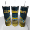 Smoke Logo Sports NFL Skinny Steel Tumbler with Straw, 20oz - Creative Works Crafts