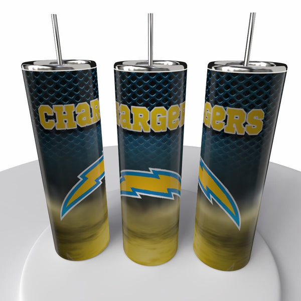 Smoke Logo Sports NFL Skinny Steel Tumbler with Straw, 20oz - Creative Works Crafts