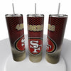 Smoke Logo Sports NFL Skinny Steel Tumbler with Straw, 20oz - Creative Works Crafts