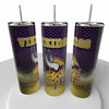 Smoke Logo Sports NFL Skinny Steel Tumbler with Straw, 20oz - Creative Works Crafts