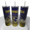 Smoke Logo Sports NFL Skinny Steel Tumbler with Straw, 20oz - Creative Works Crafts
