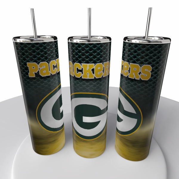 Smoke Logo Sports NFL Skinny Steel Tumbler with Straw, 20oz - Creative Works Crafts