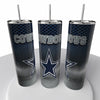Smoke Logo Sports NFL Skinny Steel Tumbler with Straw, 20oz - Creative Works Crafts