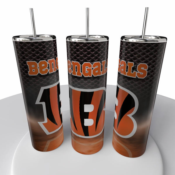 Smoke Logo Sports NFL Skinny Steel Tumbler with Straw, 20oz - Creative Works Crafts