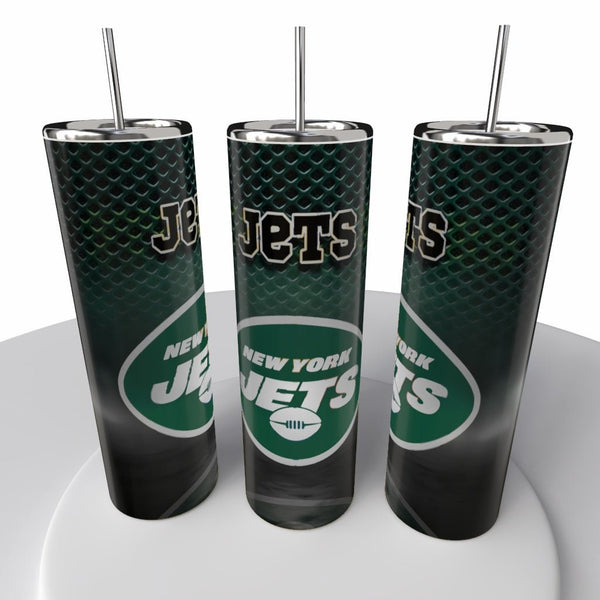 Smoke Logo Sports NFL Skinny Steel Tumbler with Straw, 20oz - Creative Works Crafts