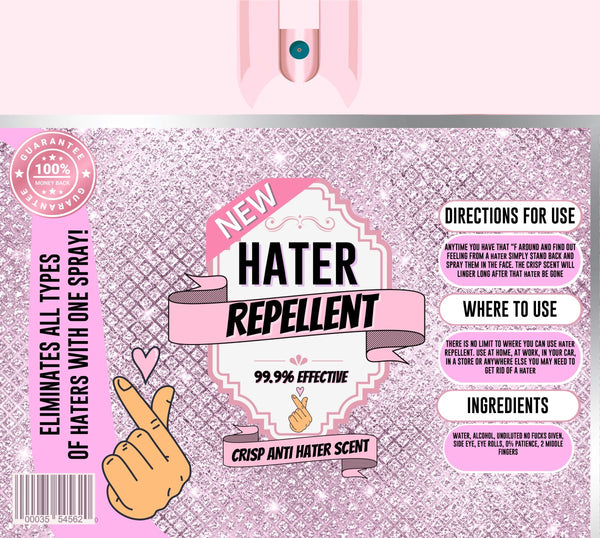“Hater Repellent" Skinny Steel Tumbler with Straw - Creative Works Crafts