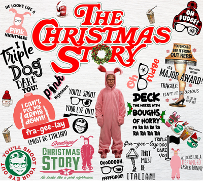 The Christmas Story Skinny Steel Tumbler with Straw