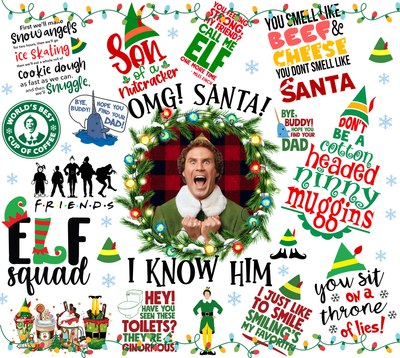 “OMG! Santa! I Know Him Christmas Movie" Skinny Steel Tumbler with Straw