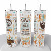 Best Dad Skinny Steel Tumbler with Straw, 20oz