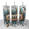 Best Dad Skinny Steel Tumbler with Straw, 20oz