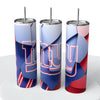 Abstract Blocks NFL Skinny Steel Tumbler with Straw, 20oz - Creative Works Crafts