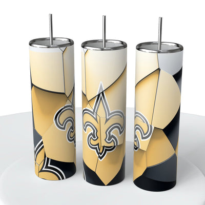 Abstract Blocks NFL Skinny Steel Tumbler with Straw, 20oz - Creative Works Crafts