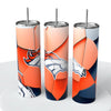 Abstract Blocks NFL Skinny Steel Tumbler with Straw, 20oz - Creative Works Crafts