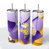 Abstract Blocks NFL Skinny Steel Tumbler with Straw, 20oz - Creative Works Crafts