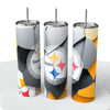 Abstract Blocks NFL Skinny Steel Tumbler with Straw, 20oz - Creative Works Crafts