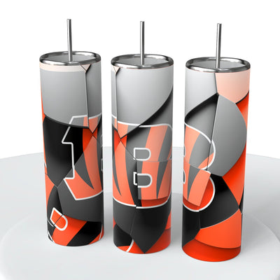 Abstract Blocks NFL Skinny Steel Tumbler with Straw, 20oz - Creative Works Crafts