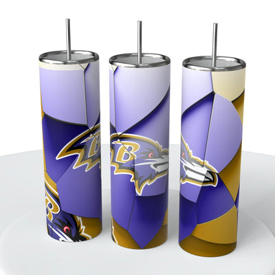 Abstract Blocks NFL Skinny Steel Tumbler with Straw, 20oz - Creative Works Crafts