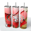 Abstract Blocks NFL Skinny Steel Tumbler with Straw, 20oz - Creative Works Crafts