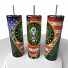 Army Skinny Steel Tumbler with Straw - Creative Works Crafts
