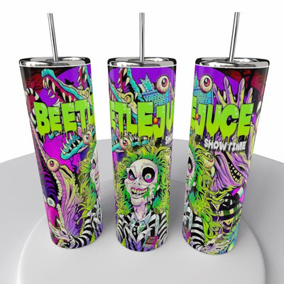 Beetle Juice Skinny Steel Tumbler with Straw - Creative Works Crafts