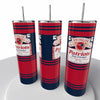 Budweiser Sports NFL Skinny Steel Tumbler with Straw, 20oz - Creative Works Crafts
