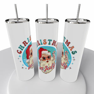 Christmas in July Tumbler with Straw