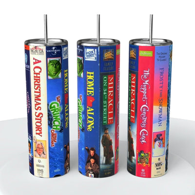 Christmas Movie Skinny Steel Tumbler with Straw - Creative Works Crafts