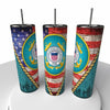 Coast Guard Skinny Steel Tumbler with Straw - Creative Works Crafts