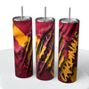 Fabric Rip Claw NFL Skinny Steel Tumbler with Straw, 20oz - Creative Works Crafts