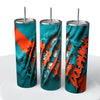 Fabric Rip Claw NFL Skinny Steel Tumbler with Straw, 20oz - Creative Works Crafts