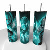 Halloween Glow in the Dark Skinny Steel Tumbler with Straw - Creative Works Crafts