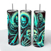 Halloween Glow in the Dark Skinny Steel Tumbler with Straw - Creative Works Crafts