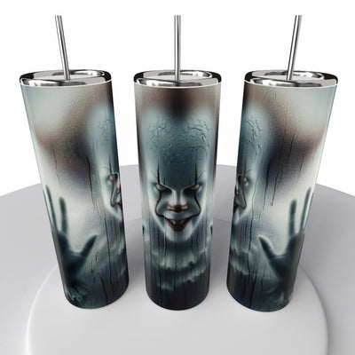 Horror Movie Glow in the Dark Skinny Steel Tumbler with Straw - Creative Works Crafts
