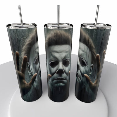 Horror Movie Glow in the Dark Skinny Steel Tumbler with Straw - Creative Works Crafts