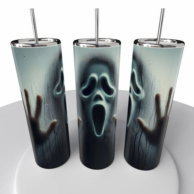 Horror Movie Glow in the Dark Skinny Steel Tumbler with Straw - Creative Works Crafts