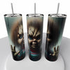 Horror Movie Glow in the Dark Skinny Steel Tumbler with Straw - Creative Works Crafts