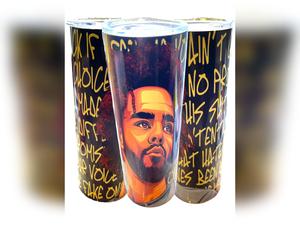 J Cole 20oz. Tumbler with Straw - Creative Works Crafts