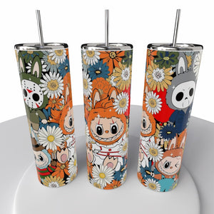 Labubu Halloween Skinny Steel Tumbler with Straw