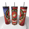 Marine Corps Skinny Steel Tumbler with Straw - Creative Works Crafts