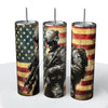 Military Skinny Steel Tumbler with Straw - Creative Works Crafts