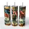 Military Veteran Skinny Steel Tumbler with Straw - Creative Works Crafts