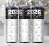 NFL 2026 Calendar Skinny Steel Tumbler with Straw, 20oz - Creative Works Crafts