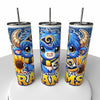 NFL Highland Cow Skinny Steel Tumbler with Straw, 20oz - Creative Works Crafts