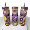 NFL Highland Cow Skinny Steel Tumbler with Straw, 20oz - Creative Works Crafts