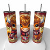 NFL Highland Cow Skinny Steel Tumbler with Straw, 20oz - Creative Works Crafts